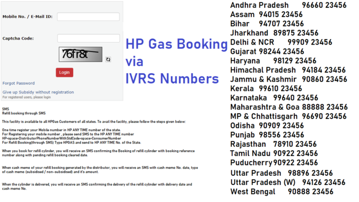 HP Gas refill Booking