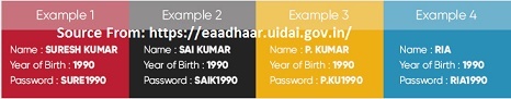eaadhaar card pdf file password