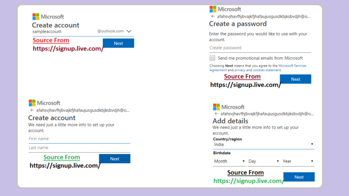 hotmail account signup