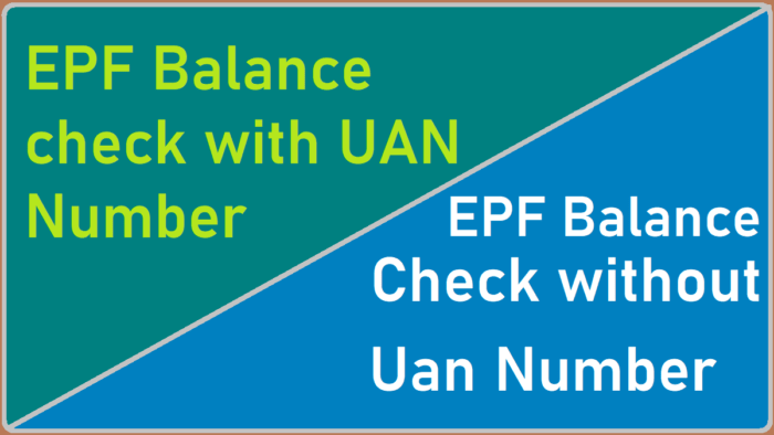 PF balance check without uan number