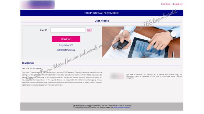 CUB Net Banking Login Registration Online for New Individual User at ...