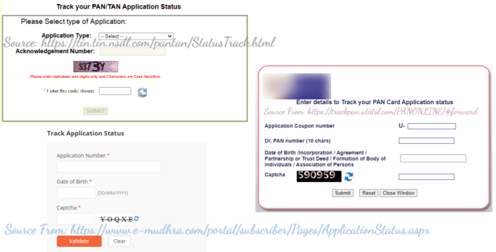 Pan Card Application Status