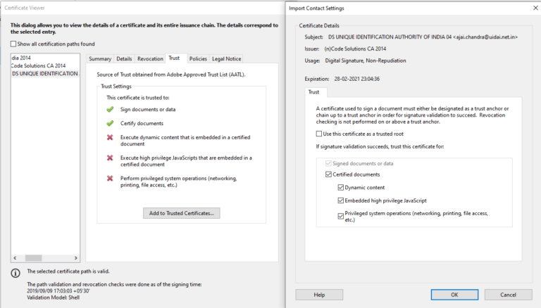 pdf signature validity unknown