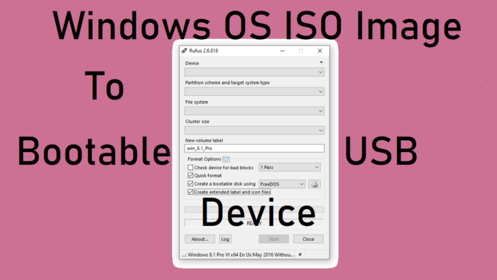 ISO to USB using Rufus