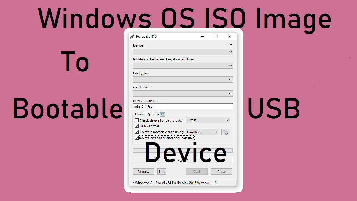 Rufus: How To Burn A Bootable Iso Image On Usb Drive – EKVZCX