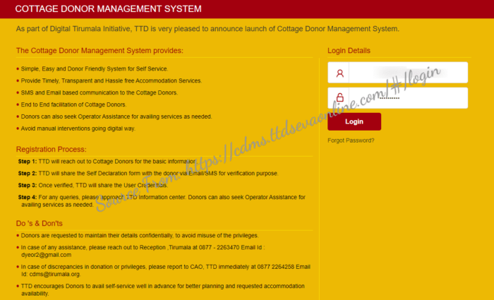 Cottage Donor Management System