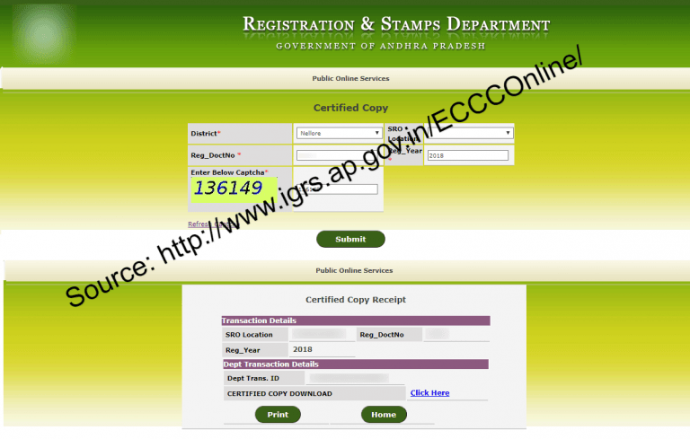 AP Certified Copy Online CC Linked Documents At Registration ap gov in