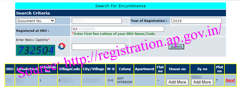 AP EC Online Encumbrance Certificate Download in registration.ap.gov.in